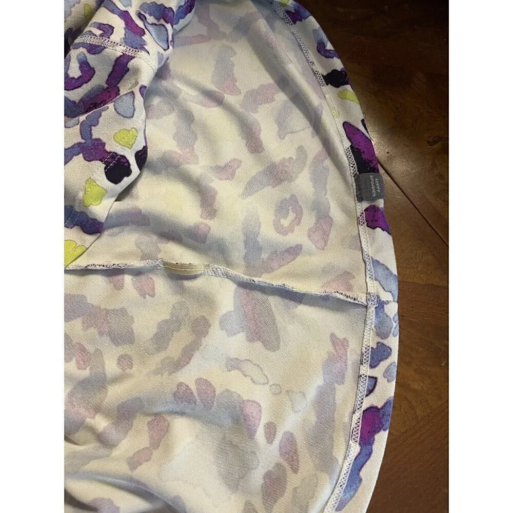 Title Nine Dream Dress Fit and Flare Size S Stretch Abstract Purple White Blue - Picture 4 of 8